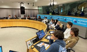 The winners of Young Europe and What does Europe mean to you? They visit the European institutions in Brussels