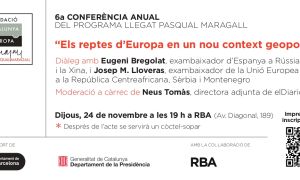 6a Conferencia anual de la Fundación Cataluña Europa - Legado Pasqual Maragall